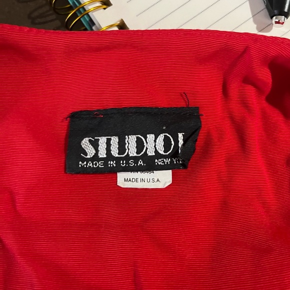 1980's Studio  red dress with a belt size 8 - Picture 5 of 5